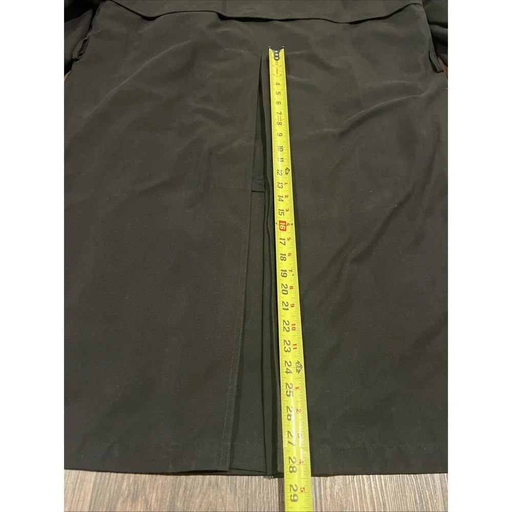 Ralph Lauren men's size 44R Long coat Black Removable liner Without Belt